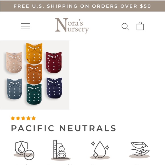 Noras Nursery New Cloth Diapers- 10-35lbs - Picture 3 of 3